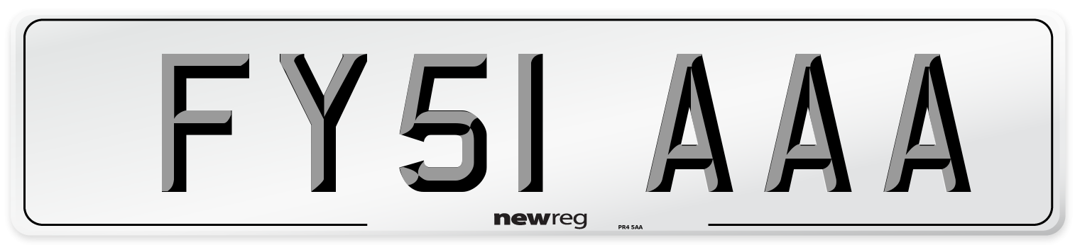 FY51 AAA Number Plate from New Reg